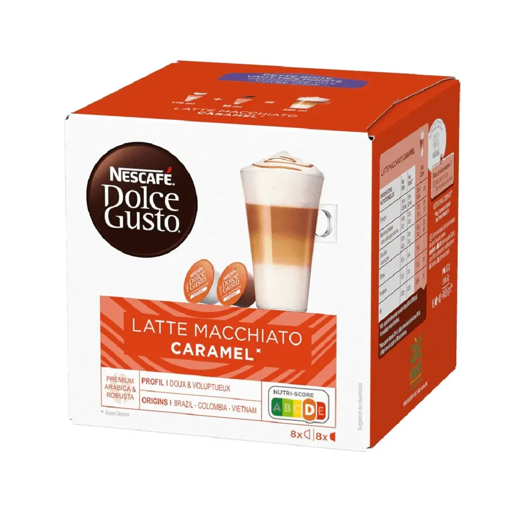 Капсулы Nescafe Dolce Gusto латте макиато карамель