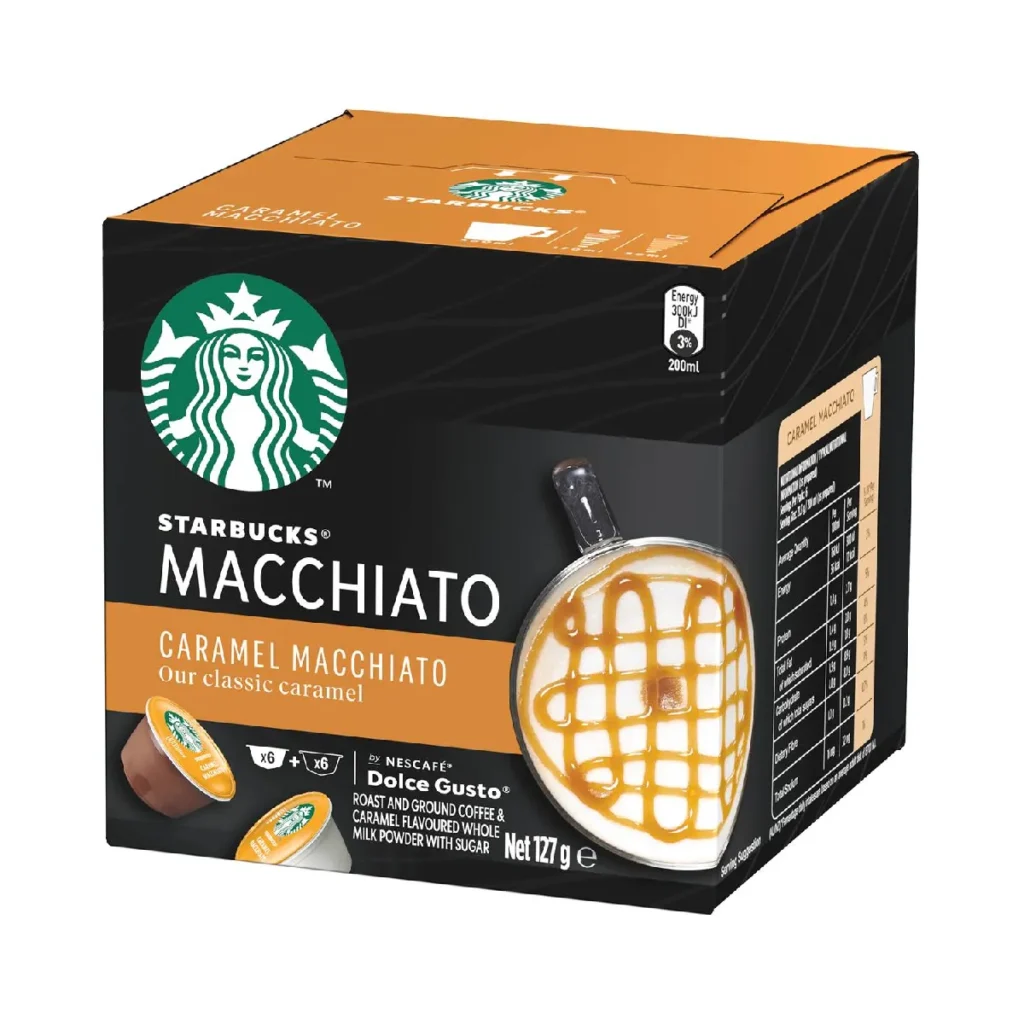 Упаковка Starbucks Caramel Macchiato для Dolce Gusto.