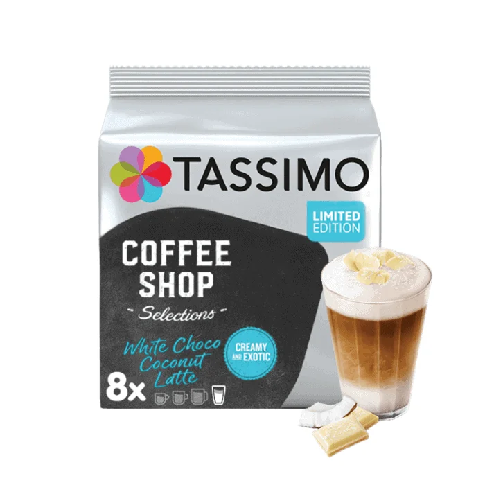 kofe-v-kapsulah-tassimo-white-choco-coconut-latte-8-porcii Кофе в капсулах Tassimo White Choco Coconut Latte (8 порций) — изображение 1