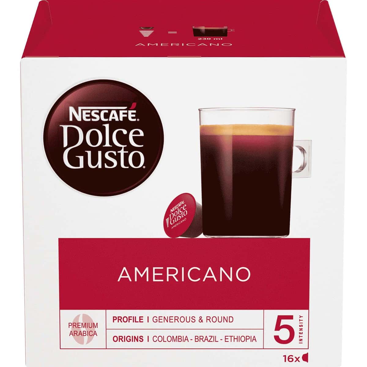 Кофе в капсулах dolce gusto americano bold morning (16 порций)