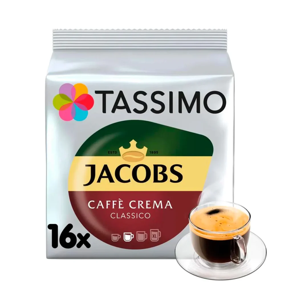 Капсулы TASSIMO Jacobs Caffe Crema.